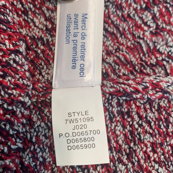 Lucky Brand Sweater Vest Red Black Gray Marled Cotton Blend Size XL NWT - Picture 9 of 10